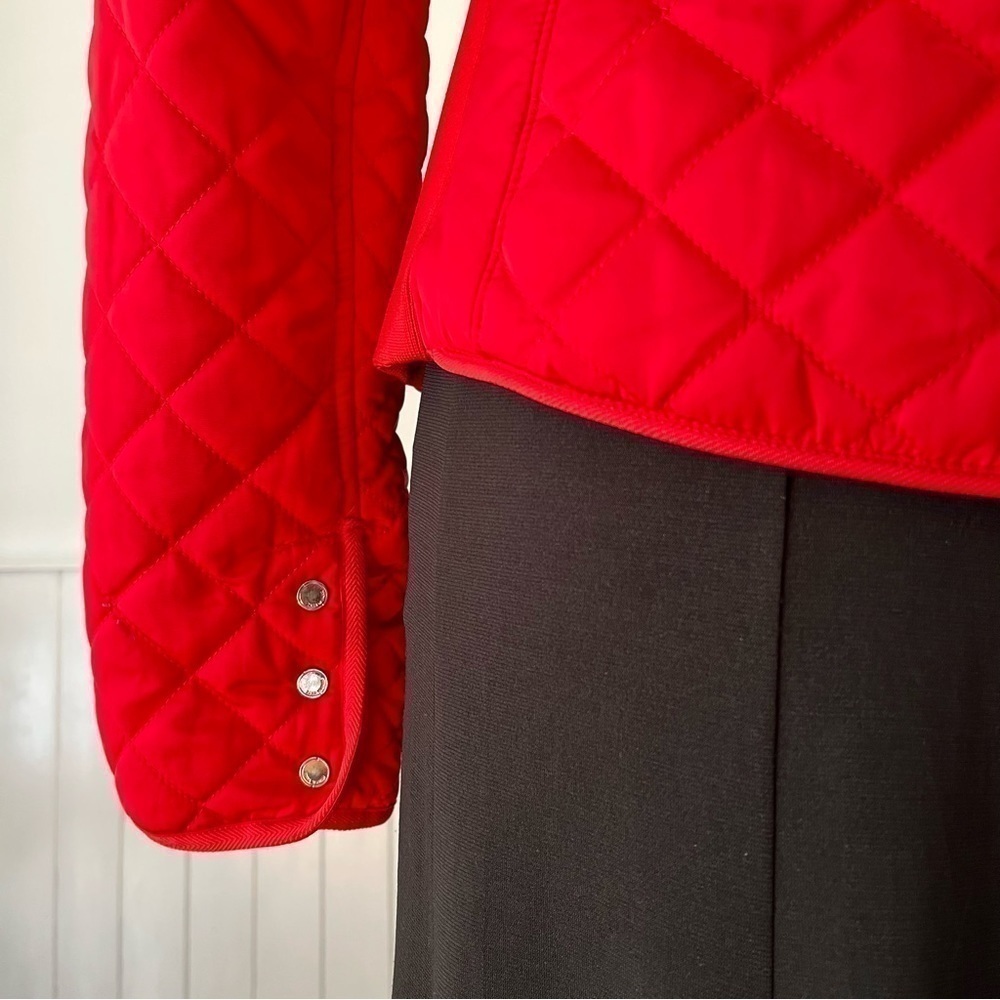 Zara Woman Red Quilted Zip Up Jacket Size M - Picture 10 of 15
